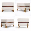 Ver imagem 5 de Puff Recamier Kodama 50 Cm para Sala Quarto Pé de Cama Hall de Entrada Bouclé Premium Luxo