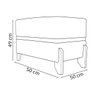 Puff Recamier Kodama para Cama de Solteiro 50cm Bouclé Cores Pé Castanho - 8