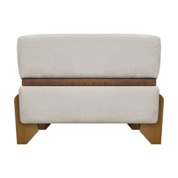 Puff Recamier Kodama para Cama de Solteiro 50cm Bouclé Cores Pé Castanho - 7