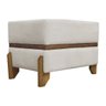 Puff Recamier Kodama para Cama de Solteiro 50cm Bouclé Cores Pé Castanho - 4