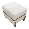 Puff Recamier Kodama para Cama de Solteiro 50cm Bouclé Cores Pé Castanho - 6