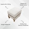 Puff Recamier Kodama para Cama de Solteiro 50cm Bouclé Cores Pé Castanho - 2