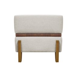 Puff Recamier Kodama para Cama de Solteiro 50cm Bouclé Cores Pé Castanho - 5