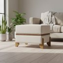 Ver imagem 1 de Puff Recamier Kodama 50 Cm para Sala Quarto Pé de Cama Hall de Entrada Bouclé Premium Luxo
