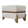 Puff Recamier Kodama para Cama de Solteiro 50cm Bouclé Cores Pé Castanho - 1