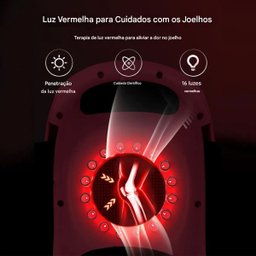 Massageador de Joelho Alivia Dor Tensao Esquenta e Vibra Reabilitaçao Fisioterapia Lesao M - 3