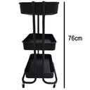 Ver imagem 6 de Carrinho Organizador 3 Andares Prateleira Multiuso Casa Cozinha Banheiro Maquiagem Salao