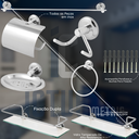 Ver imagem 4 de Kit Acessórios Banheiro Ictus Luxo Banheiro 7 Peças Único