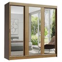 Ver imagem 3 de Guarda-roupa Casal Madesa Reno 3 Portas de Correr de Espelho