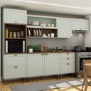 Ver imagem 1 de Cozinha Completa Filadélfia 7 Portas 4 Gavetas Menta - Panorama Móveis