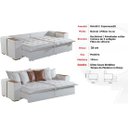Ver imagem 2 de Sofá Cama Tebas 230cm 4 Lugares Retrátil e Reclinável Tecido Linho Innove Cor Marfim
