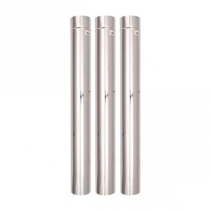 Cano Chaminé Inox 110mm x 1m Kit com 3 unidades - Volpato, Tamanho: 110mm
