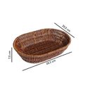 Ver imagem 6 de Cesto Retangular Travessa Bandeja de Servir Rattan 25x17cm - FRG6564