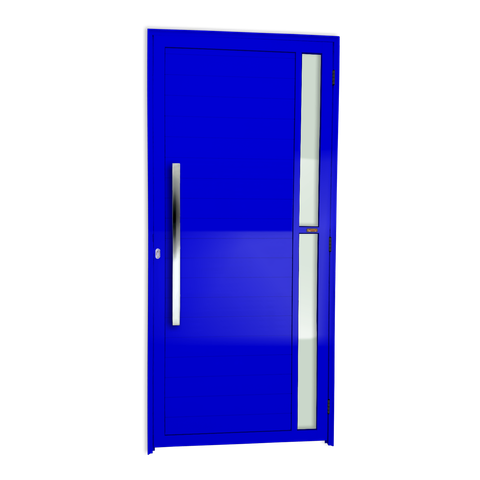 Porta Alumínio Lambril Visione c/Puxador e.Azul 90 Brimak