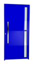 Ver imagem 1 de Porta Alumínio Lambril Visione c/Puxador e.Azul 90 Brimak