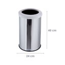 Ver imagem 2 de Lixeira Inox Aro Esmaltado 20L Área Gourmet Cozinha Cesto De Lixo - Branco