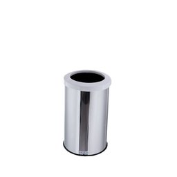 Lixeira Inox Aro Esmaltado 20L Área Gourmet Cozinha Cesto De Lixo - Branco - 1