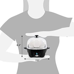 Elite Gourmet Cozedor de Ovos Elétrico 7 Ovos com Desligamento Automático (preto) - 10