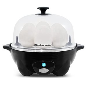 Elite Gourmet Cozedor de Ovos Elétrico 7 Ovos com Desligamento Automático (preto)