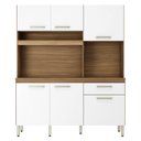 Ver imagem 7 de Armário de Cozinha Compacta 160cm Saul D02 Amêndola/branco - Mpozenato