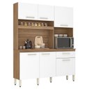 Ver imagem 1 de Armário de Cozinha Compacta 160cm Saul D02 Amêndola/branco - Mpozenato