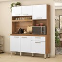Ver imagem 2 de Armário de Cozinha Compacta 160cm Saul D02 Amêndola/branco - Mpozenato