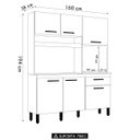 Ver imagem 4 de Armário de Cozinha Compacta 160cm Saul D02 Amêndola/branco - Mpozenato