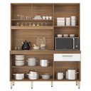 Ver imagem 5 de Armário de Cozinha Compacta 160cm Saul D02 Amêndola/branco - Mpozenato