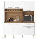 Ver imagem 6 de Armário de Cozinha Compacta 160cm Saul D02 Amêndola/branco - Mpozenato