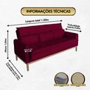 Ver imagem 5 de Sofá Cama Rivieira 1.50m - Vinho