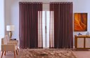 Ver imagem 1 de Cortina Sala Quarto Voal Liso Delicate 300x220 Transparente:marrom