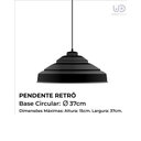 Ver imagem 2 de Pendente Lustre Elegante Retro Moderno Preto