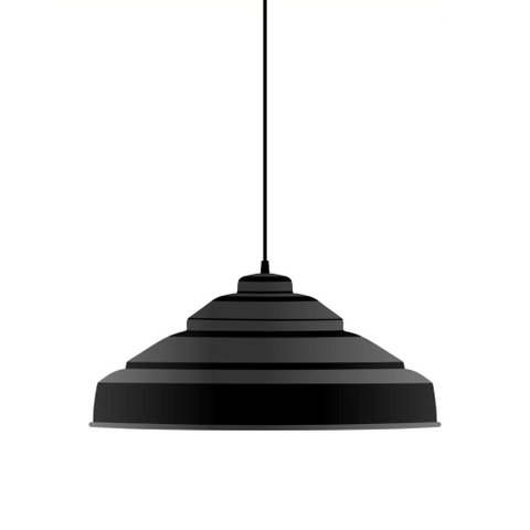 Pendente Lustre Elegante Retro Moderno Preto