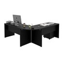 Ver imagem 7 de Conjunto Mesa de Escritório Conexão em L e Gaveteiro Volante 4 Gavetas 140cm Preto