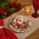 Ver imagem 4 de Jogo Prato de Jantar e Sobremesa Natalino Melamina 12 Peças Papai Noel e Árvore de Natal- Magizi