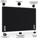 Ver imagem 4 de Cabeceira Cama Box Queen 160cm Estofada Frizza P05 Veludo Preto - Lyam Decor