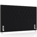 Ver imagem 1 de Cabeceira Cama Box Queen 160cm Estofada Frizza P05 Veludo Preto - Lyam Decor