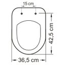 Ver imagem 3 de Assento Sanitário em Polipropileno para as Louças Riviera Smart Nexo Soft Close Tupan