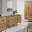 Ver imagem 2 de Cômoda de Madeira com 6 Gavetas Marrom Antique