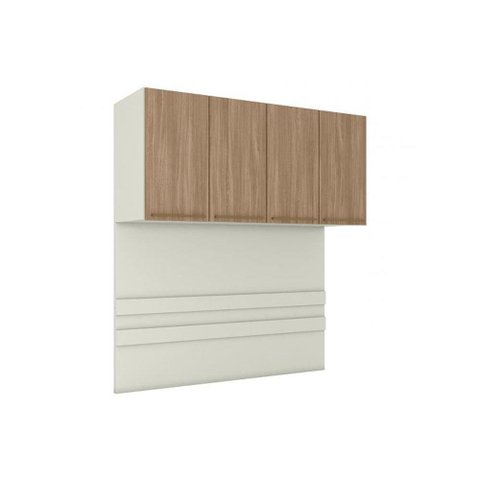 Armário Aéreo Modulado Ponte Casal Mc11 Seletto C/ 4 Portas Cor Areia - Henn