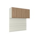 Ver imagem 1 de Armário Aéreo Modulado Ponte Casal Mc11 Seletto C/ 4 Portas Cor Areia - Henn