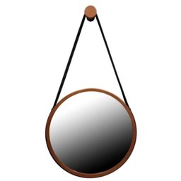 Espelho Adnet Redondo 60cm Cobre Alça Preta com Pino de Pendurar - 1