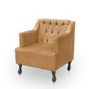 Ver imagem 5 de Kit 2 Poltronas para Sala de Estar Clássica Confortável e Reforçada Suede Elizabeth:capuccino