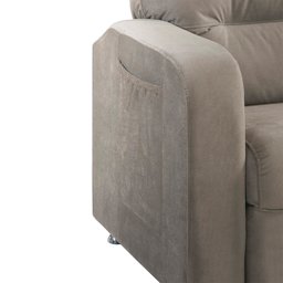 Poltrona do Papai Reclinável Maldivas Suede Bege Marfim Plus - Star Confort - 8