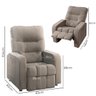 Poltrona do Papai Reclinável Maldivas Suede Bege Marfim Plus - Star Confort - 9