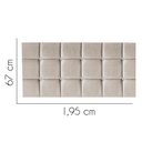 Ver imagem 2 de Painel Estofado Luxo Espanha King Size Madeira Maciça Suede Bege Gat Magazine 195cm