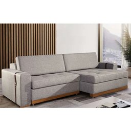 Sofá Retrátil 2,40m Donaire Estofados MobyCasa Cinza - 1