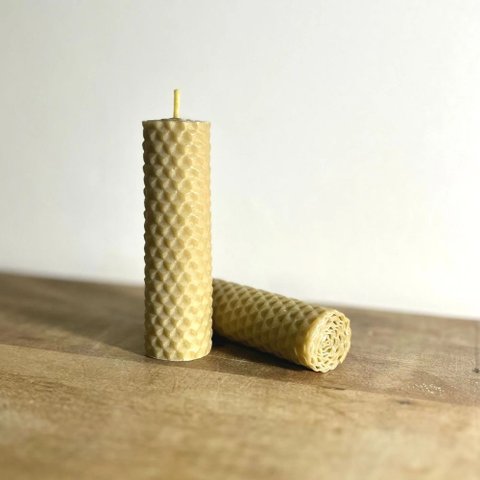 Dupla de Velas de Cera de Abelha Alveolada - Casa Toco