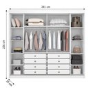Ver imagem 2 de Guarda Roupa Casal Belmonte 2 Portas 8 Gavetas Neve com Espelho