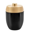 Ver imagem 6 de Kit Conjunto Acessórios de Pia Banheiro Lavabo Preto Tampa Dourado 3 Peças Forma Dispenser